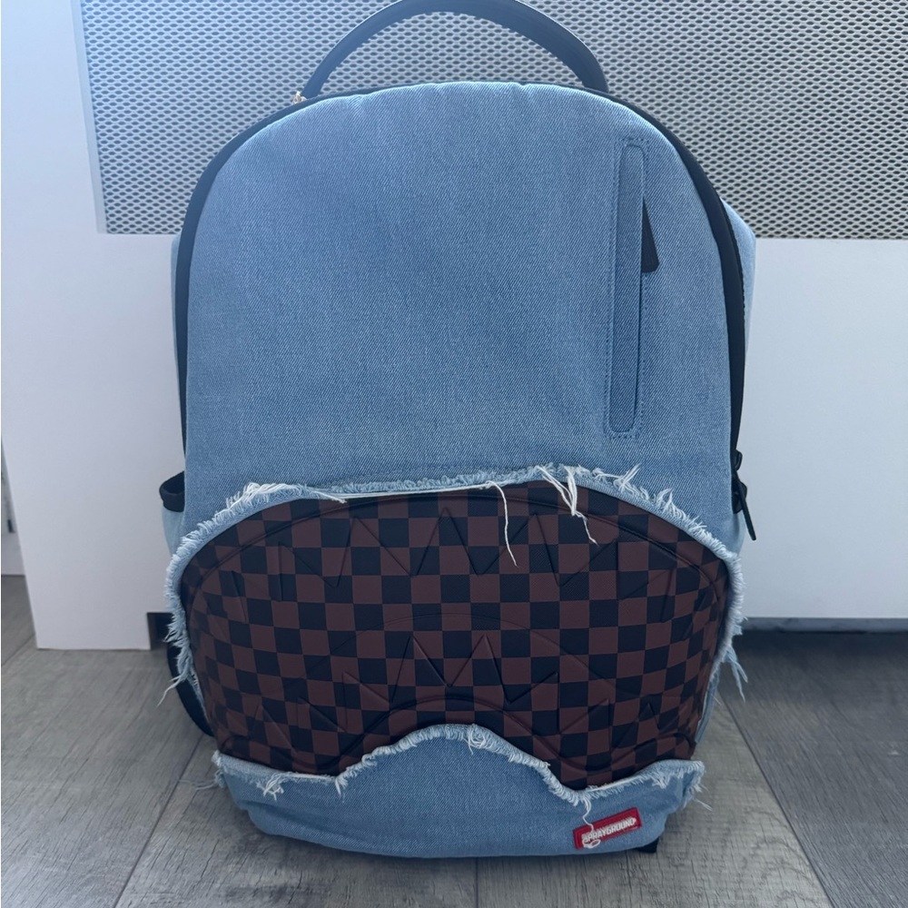 Sprayground Backpack, Denim Shark Bite - Denim Shark Bite